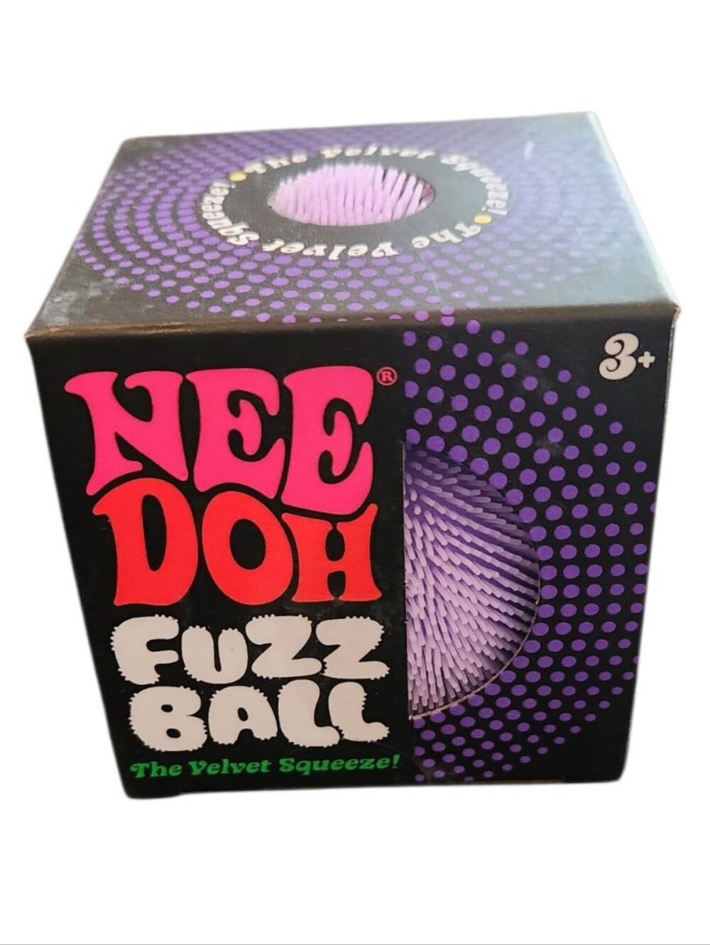New NeeDoh Fuzz Ball Purple The Velvet Squeeze Squishy Stress Ball Fidget Play